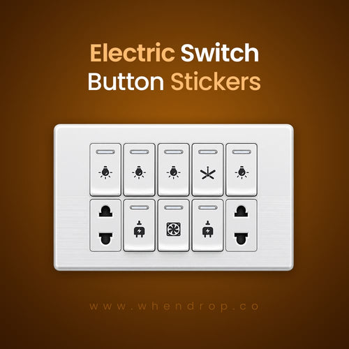 Electric Buttons Stickers For Home & Masjid. – Whendrop